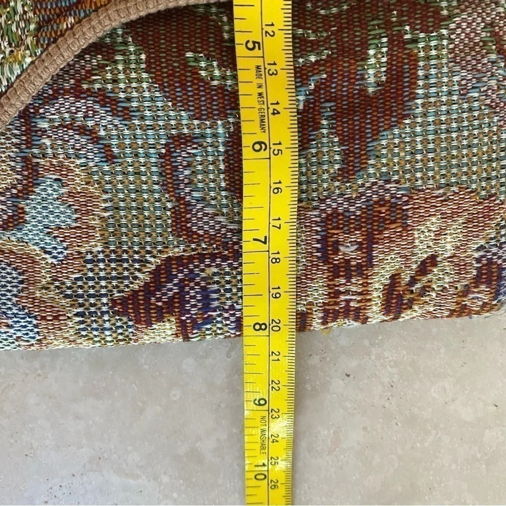 Tibor Handbags California Vintage Floral Tapestry Bohemian Foldover Clutch